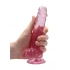 Realistic dildo with testicles Crystal Clear 19 cm. pink [7]
