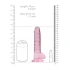 Realistic dildo with testicles Crystal Clear 19 cm. pink [8]
