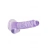 Realistic dildo with testicles Crystal Clear 19 cm. purple [2]