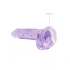 Realistic dildo with testicles Crystal Clear 19 cm. purple [3]