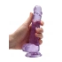 Realistic dildo with testicles Crystal Clear 19 cm. purple [4]