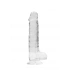 Realistic dildo with testicles Crystal Clear 21 cm. transparent [1]