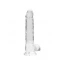 Realistic dildo with testicles Crystal Clear 21 cm. transparent
