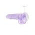 Realistic dildo with testicles Crystal Clear 21 cm. purple [4]