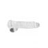 Realistic dildo with testicles Crystal Clear 24 cm. transparent [2]