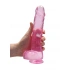Realistic dildo with testicles Crystal Clear 24 cm. pink [4]