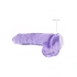 Realistic dildo with testicles Crystal Clear 24 cm. purple [2]
