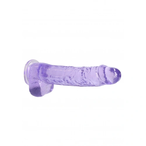 Realistic dildo with testicles Crystal Clear 24 cm. purple [3]
