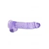 Realistic dildo with testicles Crystal Clear 24 cm. purple [3]