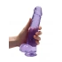 Realistic dildo with testicles Crystal Clear 24 cm. purple [4]