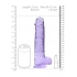 Realistic dildo with testicles Crystal Clear 24 cm. purple [5]