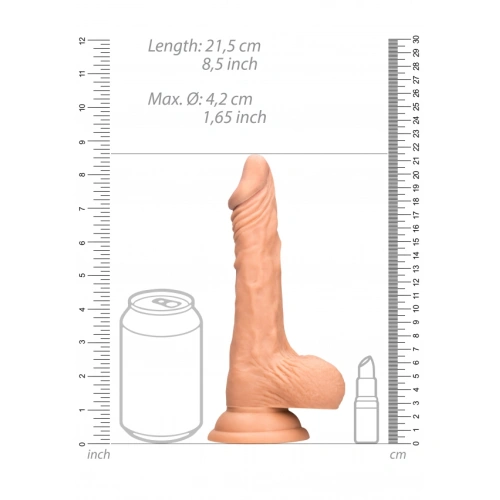 Real Rock 8" Testicle Cyber ​​Leather Realistic Dildo [6]