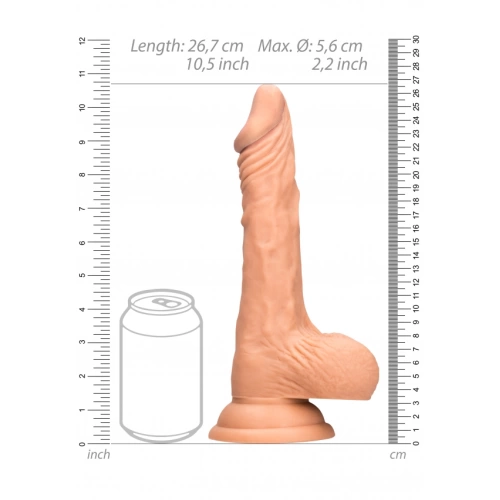 ​Real Rock 10" Cyber Skin Testicle Realistic Dildo [6]