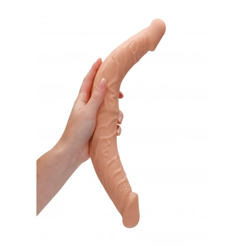 Realistic double dildo made of cyber leather Real Rock 36 cm [3]
