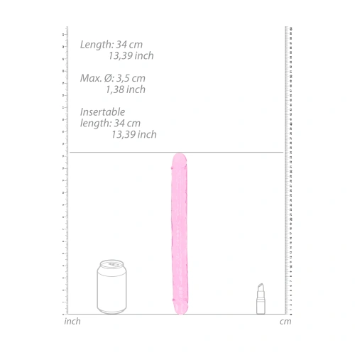 Irina Tsvyat Double jelly dildo Real Rock Crystal Clear 13" pink [3]
