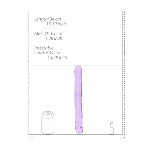 Irina Tsvyat Double jelly dildo Real Rock Crystal Clear 13" purple [4]