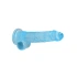 Size*Color*Realistic dildo with testicles Crystal Clear 21 cm blue [2]