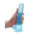 Size*Color*Realistic dildo with testicles Crystal Clear 21 cm blue [4]