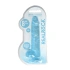 Size*Color*Realistic dildo with testicles Crystal Clear 21 cm blue [6]