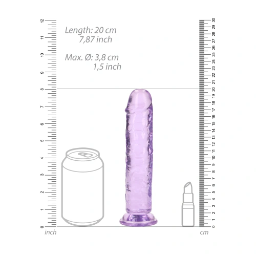 Irina Jelly Dildo Real Rock Crystal Clear 7" Purple [5]