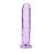 Irina Jelly Dildo Real Rock Crystal Clear 7" Purple