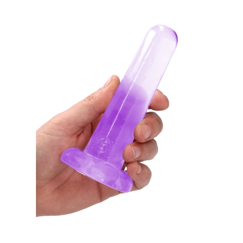 **Real Color- Real Rock Flexible Jelly Dildo 5" Purple [1]