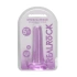 **Real Color- Real Rock Flexible Jelly Dildo 5" Purple [4]
