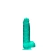 Realistic dildo with testicles Crystal Clear 17 cm. Turquoise