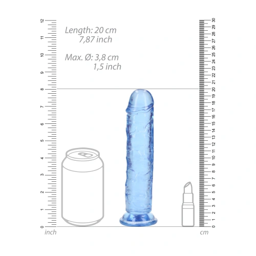 Irina Jelly Dildo Real Rock Crystal Clear 7" Blue [5]