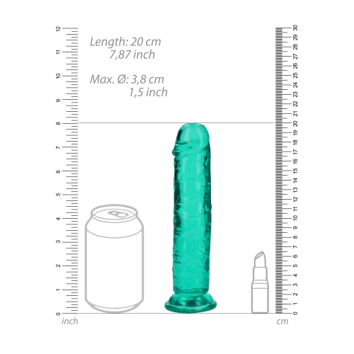 Irina Jelly Dildo Real Rock Crystal Clear 7" Turquoise [5]