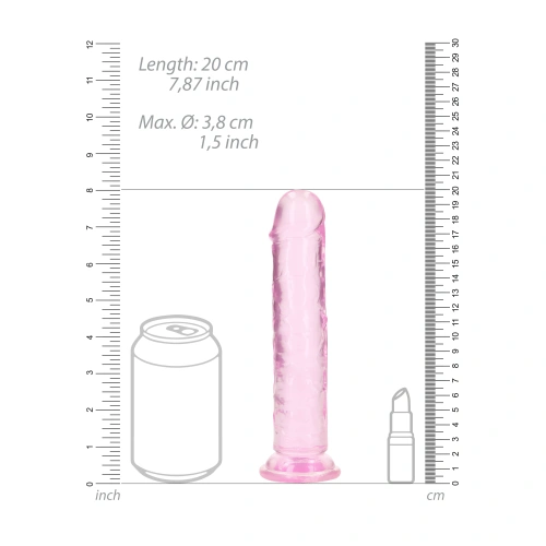 Irina Jelly Dildo Real Rock Crystal Clear 7" Pink [5]