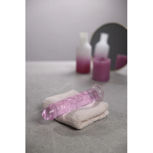 Irina Jelly Dildo Real Rock Crystal Clear 7" Pink [6]