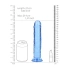 Irina Jelly Dildo Real Rock Crystal Clear 8" Blue [5]