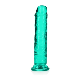 Irina Jelly Dildo Real Rock Crystal Clear 8" Turquoise