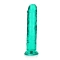 Irina Jelly Dildo Real Rock Crystal Clear 8" Turquoise