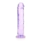 Irina Jelly Dildo Real Rock Crystal Clear 8" Purple