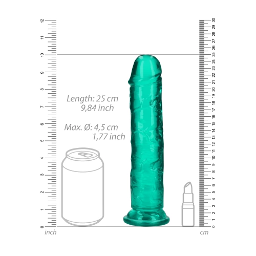 Irina Jelly Dildo Real Rock Crystal Clear 9" Turquoise [5]