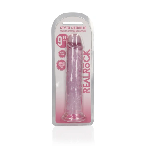 Irina Jelly Dildo Real Rock Crystal Clear 9" Pink [6]