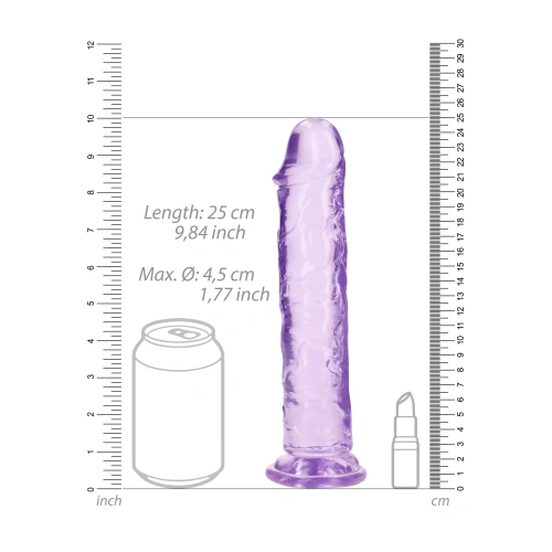 Irina Jelly Dildo Real Rock Crystal Clear 9" Purple [5]