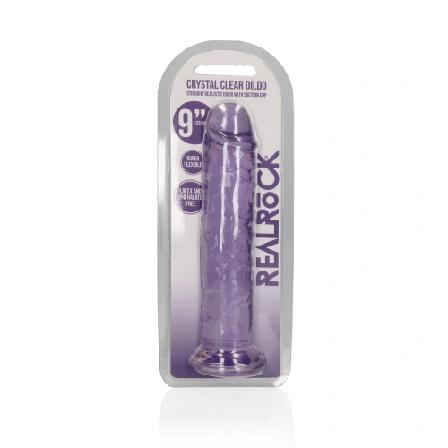 Irina Jelly Dildo Real Rock Crystal Clear 9" Purple [6]
