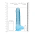 Realistic dildo with testicles Crystal Clear 24 cm. blue [5]