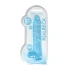 Realistic dildo with testicles Crystal Clear 24 cm. blue [6]