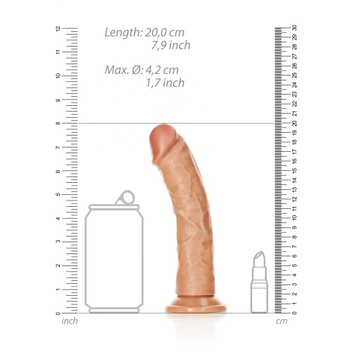 Real Rock Curved 7" Mocha Realistic Dildo [5]