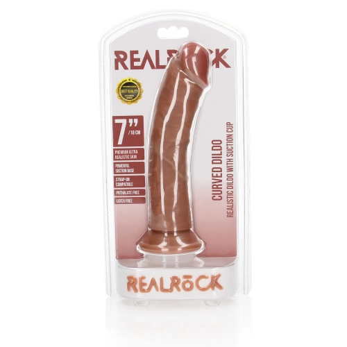 Real Rock Curved 7" Mocha Realistic Dildo [6]