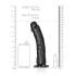 Realistic dildo Real Rock Curved 8" black [5]