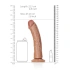 Realistic dildo Real Rock Curved 8" mocha [5]