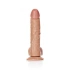 Realistic testicle dildo Real Rock Curved 8" mocha [2]