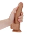 Realistic testicle dildo Real Rock Curved 8" mocha [3]