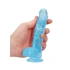Realistic dildo with testicles Crystal Clear 17 cm. blue [3]