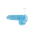 Realistic dildo with testicles Crystal Clear 17 cm. blue [4]